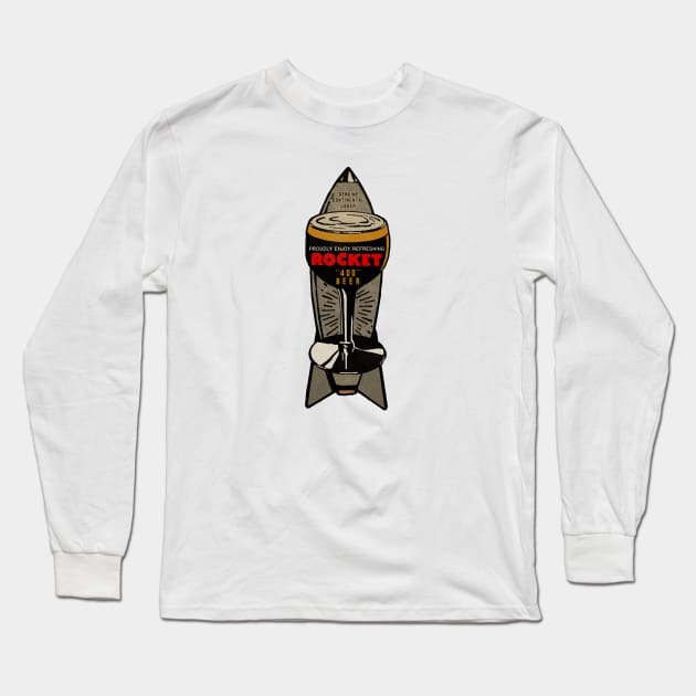 Vintage Rocket Lager Beer Long Sleeve T-Shirt by Kujo Vintage